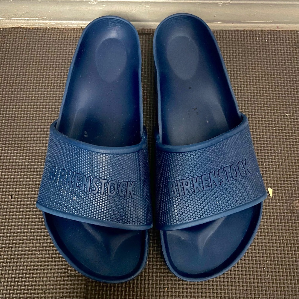 Birkenstock Blue Slides